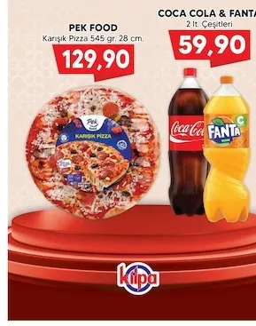 Pek Food Karışık Pizza 545 Gr. 28 Cm.