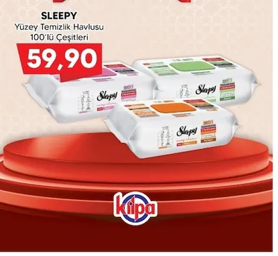 Sleepy Yüzey Temizlik Havlusu 100'Lü Çeşitleri