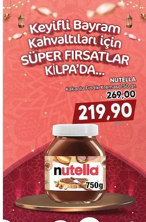 Nutella Kakaolu Fındık Kreması 750 Gr.