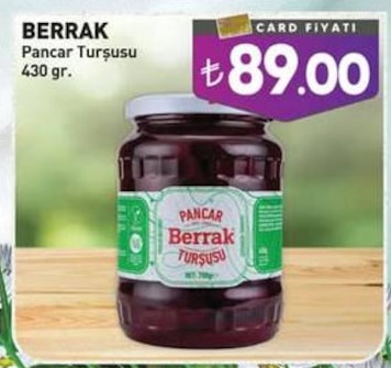 Berrak Pancar Turşusu 430 Gr