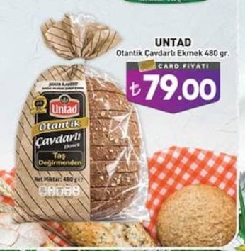 Untad Otantik Çavdarlı Ekmek 480 Gr.