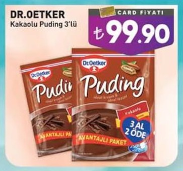 Dr.Oetker Kakaolu Puding 3'Lü