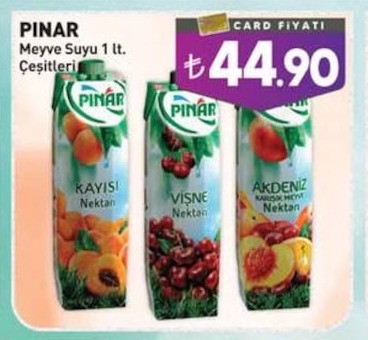 Pinar Meyve Suyu 1 Lt. Çeşitleri