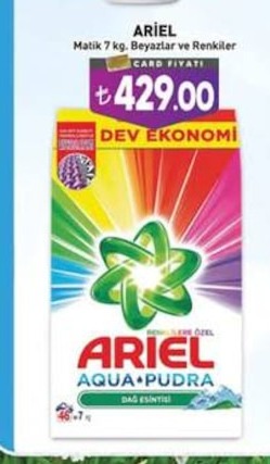 Ariel Matik 7 Kg. Beyazlar Ve Renkliler