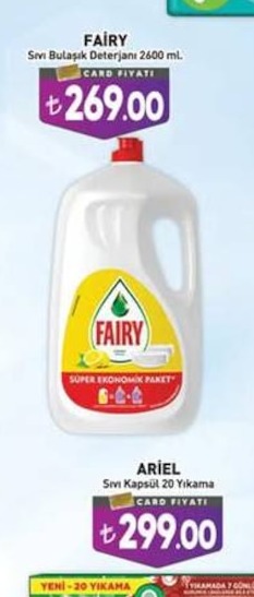Fairy Sıvı Bulaşık Deterjanı 2600 Ml
