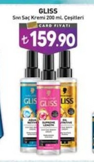 Gliss Sıvı Saç Kremi 200 Ml Çeşitleri