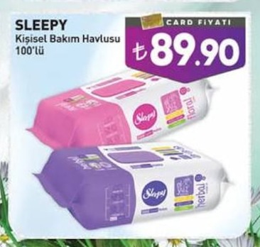 Sleepy Kişisel Bakım Havlusu 100'Lü