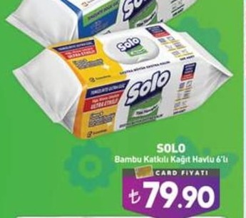 Solo Bambu Katkılı Kağıt Havlu 6'Lı