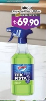 Bingo Sprey Yağ Çözücü 900 Ml
