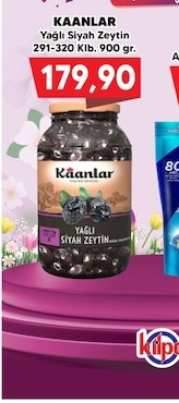 Kaanlar Yağlı Siyah Zeytin 291-320 Klb. 900 Gr.