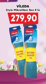 Vileda Style Mikrofiber Bez 4'Lü