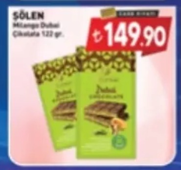 Şölen Milonga Dubai Çikolata 122 Gr.
