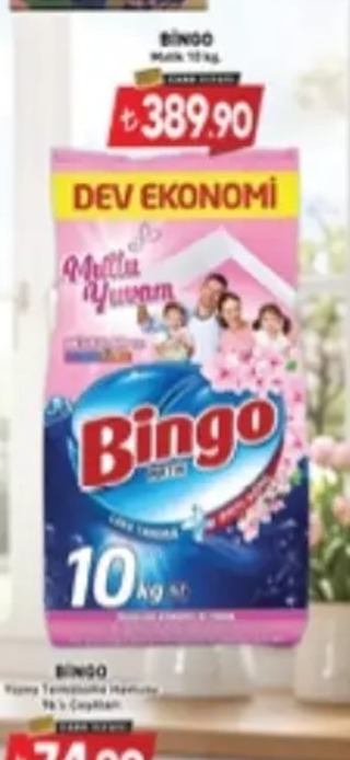 Bingo Dev Ekonomi Mutlu Yuva Çamaşır Deterjanı 10Kg