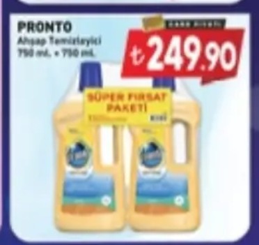 Pronto Ahşap Temizleyici 750Ml + 750Ml