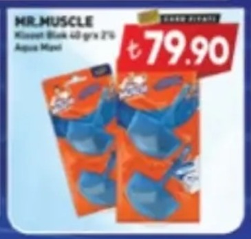 Mr. Muscle Kaset Blok 60 Gr'X 2'Li Aqua Mavi