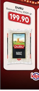 Duru Basmati Pirinç 2000 Gr