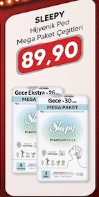 Sleepy Hijyenik Ped Mega Paket