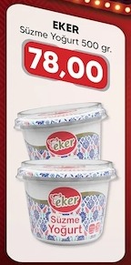 Eker Süzme Yoğurt 500 Gg
