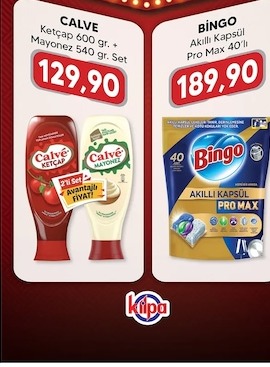 Calve Ketçap 600 Gr. + Mayonez 540 Gr. Set