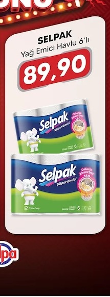 Selpak Yağ Emici Havlu 6'Lı