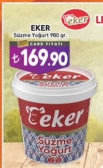 Eker Süzme Yoğurt 900 Gr.