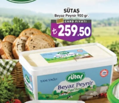 Sütaş Beyaz Peynir 900 Gr.