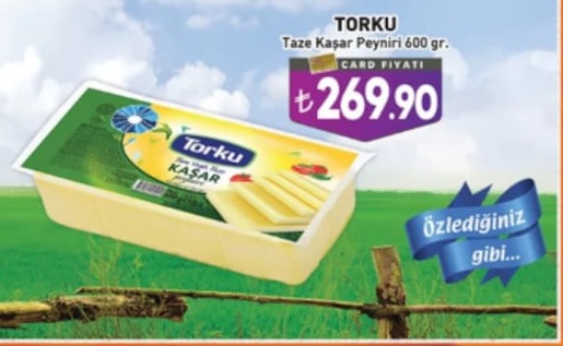 Torku Taze Kaşar Peyniri 600 Gr.
