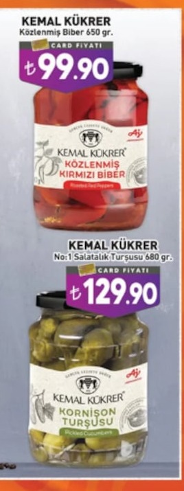 Kemal Kükrer Közlenmiş Biber 650 Gr