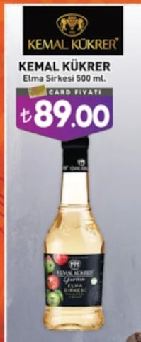 Kemal Kükrer Elma Sirkesi 500 Ml