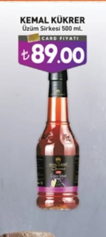 Kemal Kükrer Üzüm Sirkesi 500 Ml