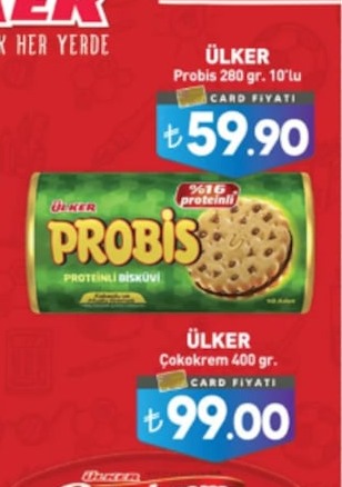 Ülker Probis Proteinli Bisküvi 10'Lu 280 Gr.
