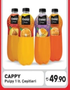 Cappy Pulpy 1Lt Çeşitleri