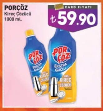Porçöz Kireç Çözücü 1000 Ml.