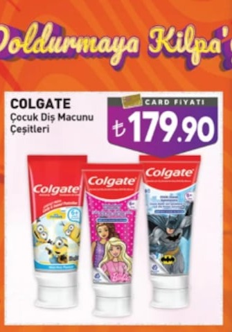 Colgate Çocuk Diş Macunu Çeşitleri