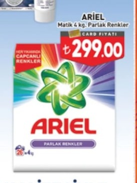 Ariel Matik 4 Kg Parlak Renkler