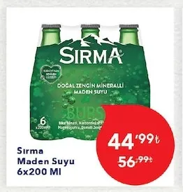 Sırma Maden Suyu 6X200 Ml