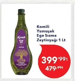 Komili Yumuşak Ege Sızma Zeytinyağı 1 Lt