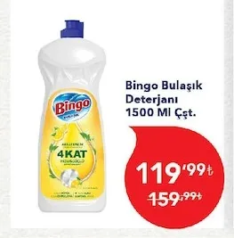 Bingo Bulaşık Deterjanı 1500 Ml Çşt.