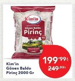 Kim'In Gönen Baldo Pirinç 2000 Gr