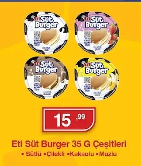 Eti Süt Burger 35 G Çeşitleri