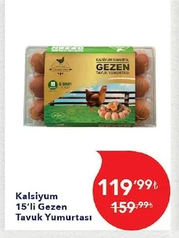 Kalsiyum 15'Li Gezen Tavuk Yumurtası