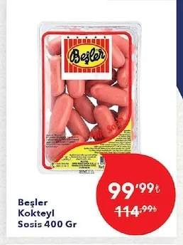 Beşler Kokteyl Sosis 400 Gr
