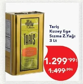 Tariş Kuzey Ege Sızma Z.Yağı 3 Lt
