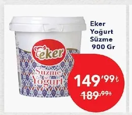 Eker Yoğurt Süzme 900 Gr
