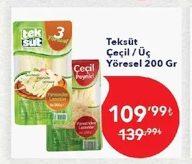 Teksüt Çeçil / Üç Yöresel 200 Gr