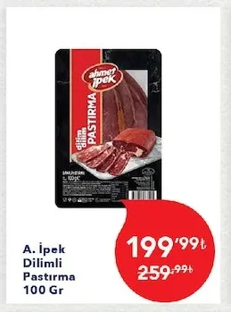 A. İpek Dilimli Pastırma 100 Gr