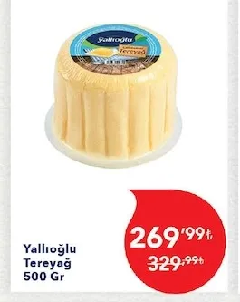 Yallıoğlu Tereyağ 500 Gr