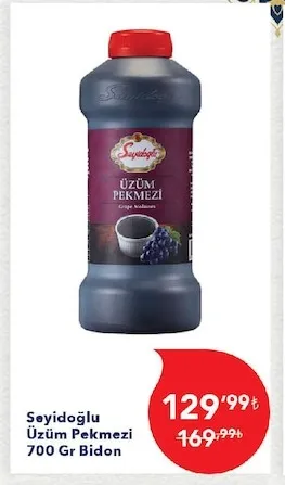 Seyidoğlu Üzüm Pekmezi 700 Gr Bidon