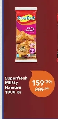 Superfresh Milföy Hamuru 1000 Gr