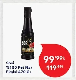 Sosi %100 Pet Nar Ekşisi 470 Gr